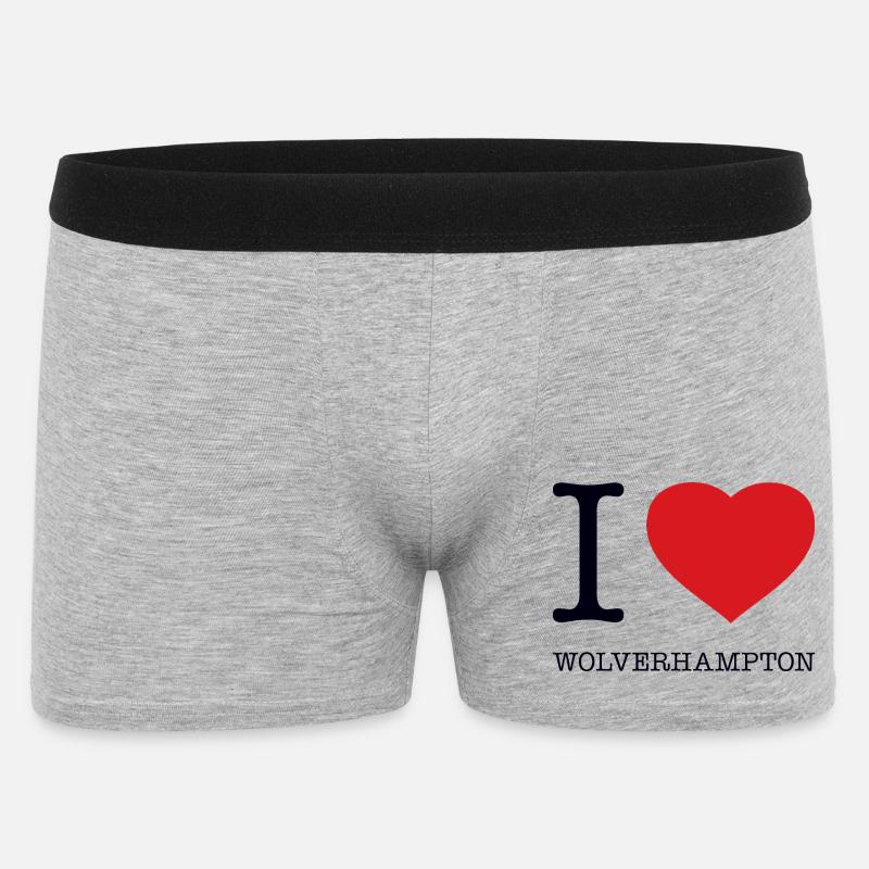 I LOVE WOLVERHAMPTON - Men's Boxer Shorts - heather grey