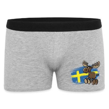 Suède - Orignal - Drapeau - Boxer Homme - gris chiné - Devant