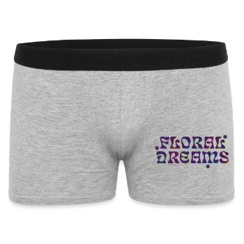 Rêves floraux de type psychédélique - Boxer Homme - gris chiné - Devant