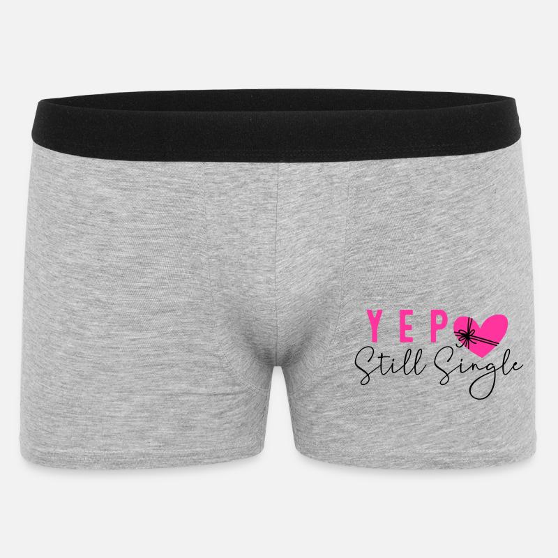 Still Single - Männer Boxer Shorts - Grau meliert