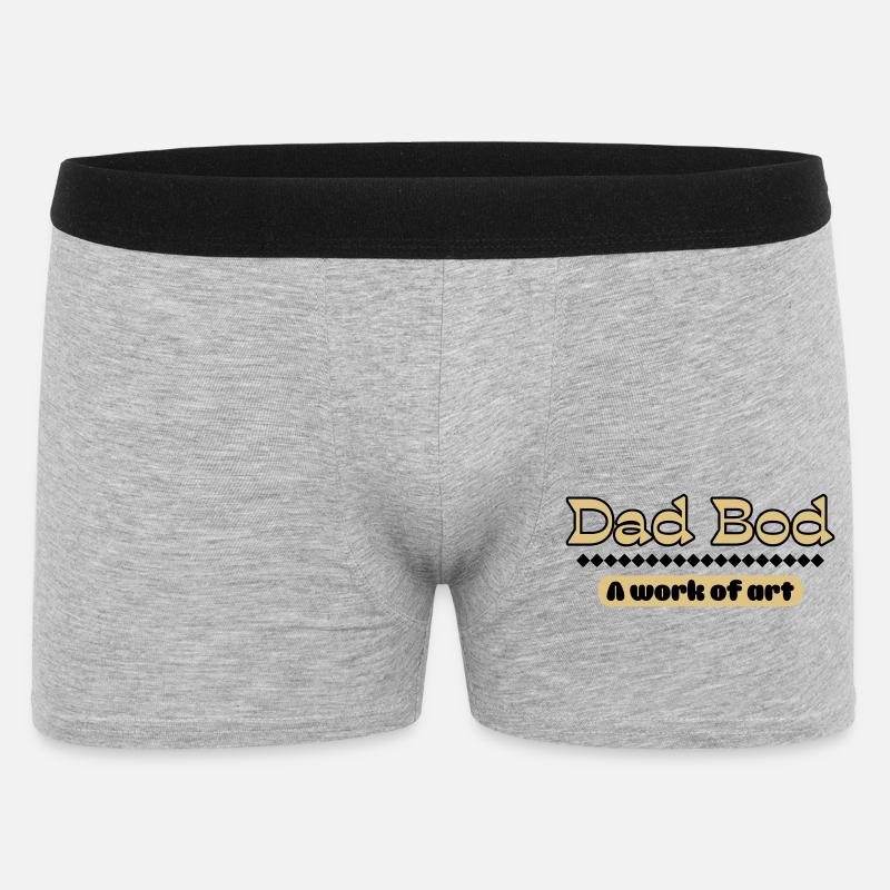 Dad Bod – Artful statement for fathers - Men's Boxer Shorts - heather grey