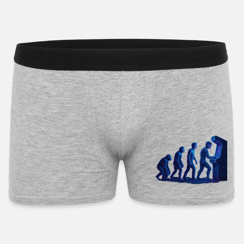 Arcade Human Evolution - Men's Boxer Shorts - heather grey