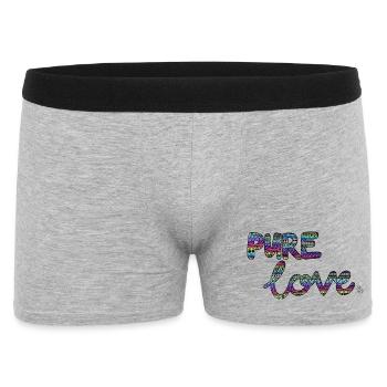 Pure love - Männer Boxer Shorts - Grau meliert - Vorne