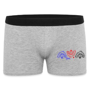 Ornamente Fantasie - Männer Boxer Shorts - Grau meliert - Vorne