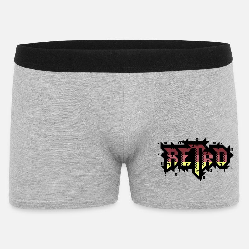 PETSCII Graffiti Retro - Männer Boxer Shorts - Grau meliert