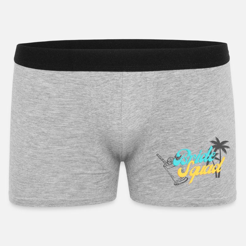 Bride Squad Tropical Sunset Design - Men's Boxer Shorts - heather grey