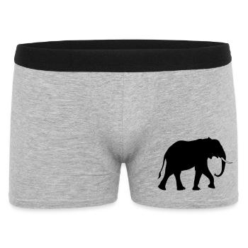 Geometric Solar Eclipse Abstract Print - Men's Boxer Shorts - heather grey - Front