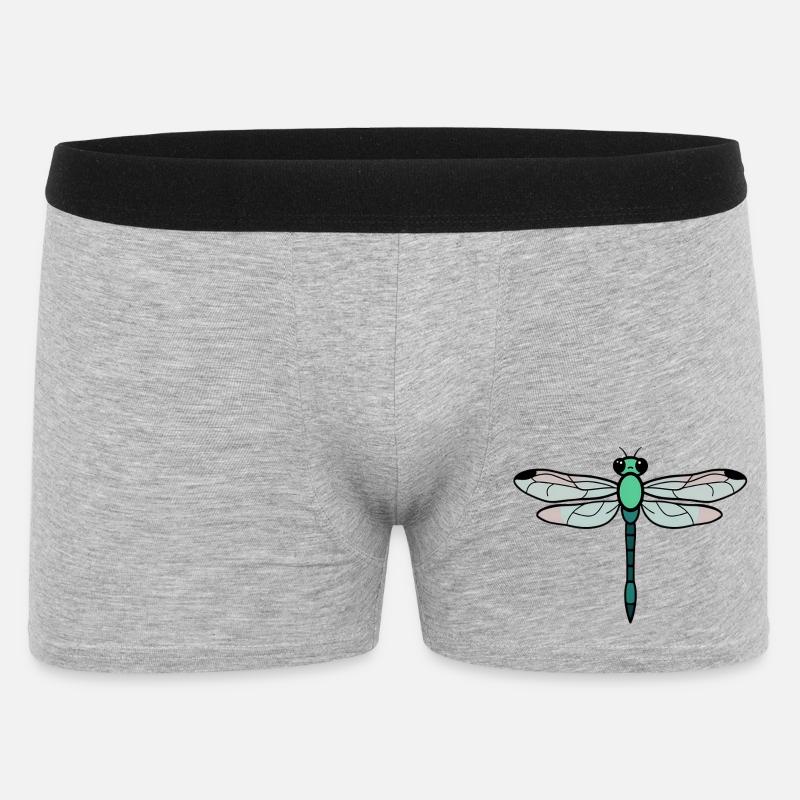 Libelle - Männer Boxer Shorts - Grau meliert