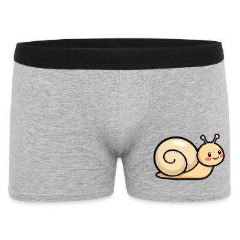 Snail - Men's Boxer Shorts - heather grey - Front