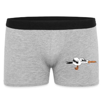 Happy Stork – Naissance à venir - Boxer Homme - gris chiné - Devant