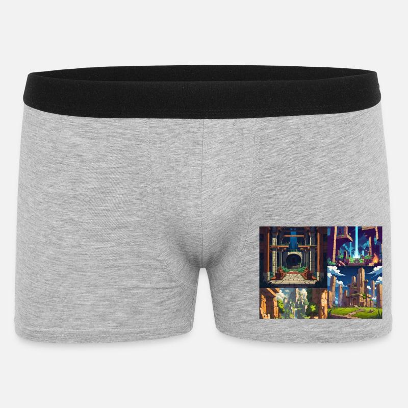 Nur noch eine Ebene - Männer Boxer Shorts - Grau meliert