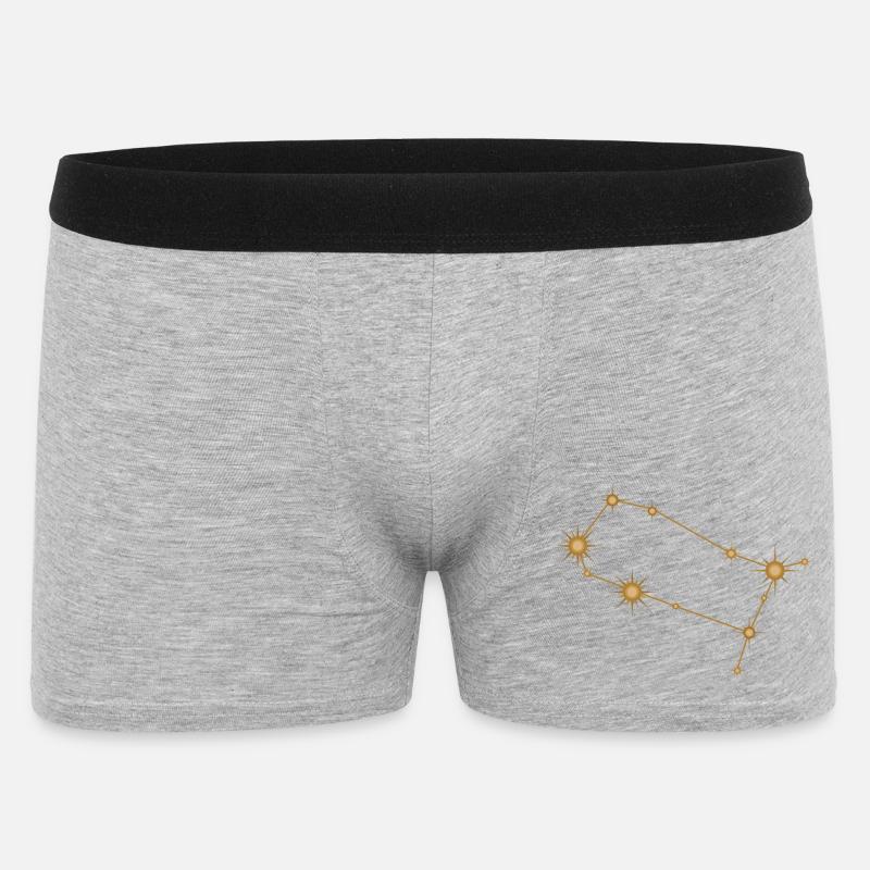 Sternbild Zwillinge Sternzeichen Sternzeichen Golden - Männer Boxer Shorts - Grau meliert
