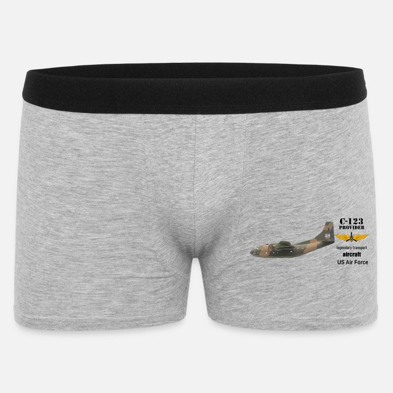 C-123 Provider - Männer Boxer Shorts - Grau meliert