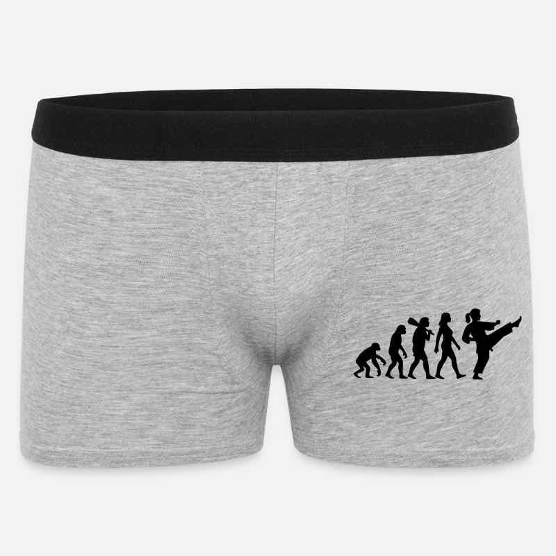 Karate Evolution - Männer Boxer Shorts - Grau meliert