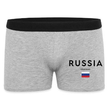 Russian pride, minimalist sleek design - Men's Boxer Shorts - heather grey - Front