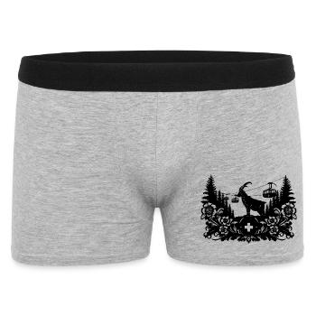 Steinbock_1_black - Men's Boxer Shorts - heather grey - Front
