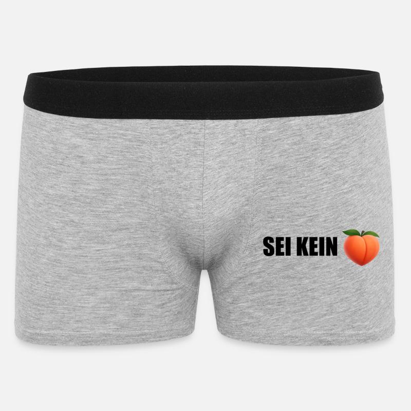 Sei Kein Peach - Männer Boxer Shorts - Grau meliert