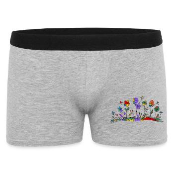 Fleur - Boxer Homme - gris chiné - Devant
