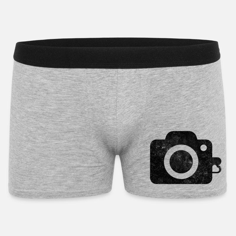 Conception de logo de caméra - Boxer Homme - gris chiné