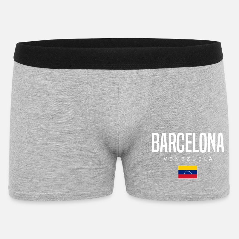 Barcelona Venezuela - Männer Boxer Shorts - Grau meliert