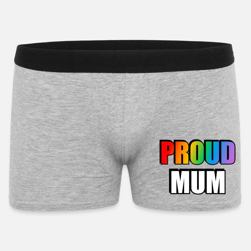 Regenbogen Stolz Mutter Schwul Verbündeter - Männer Boxer Shorts - Grau meliert
