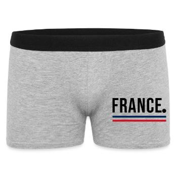 France – Minimal Streetwear Shirt - Men's Boxer Shorts - heather grey - Front