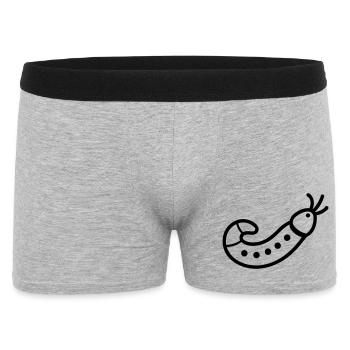 ver de terre - Boxer Homme - gris chiné - Devant
