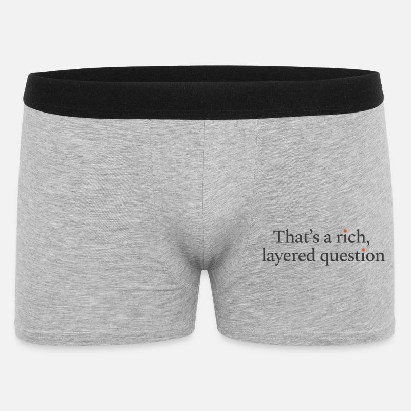 That is a rich, layered question - Männer Boxer Shorts - Grau meliert