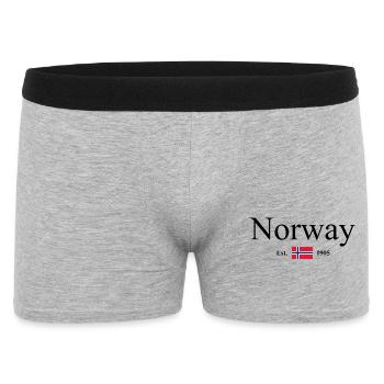 Norway - Norge - Norwegen - Flagge - Skandinavien - Männer Boxer Shorts - Grau meliert - Vorne