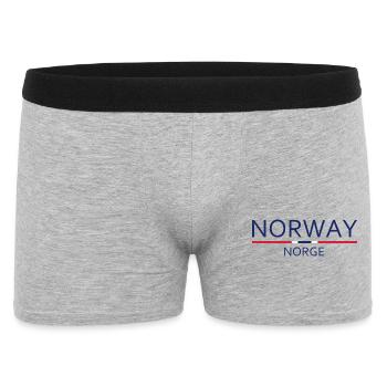 Norway - Norge - Norwegen - Flagge - Skandinavien - Männer Boxer Shorts - Grau meliert - Vorne