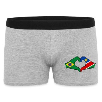 Brésil Palestine Drapeau Mains Coeur Forme - Boxer Homme - gris chiné - Devant