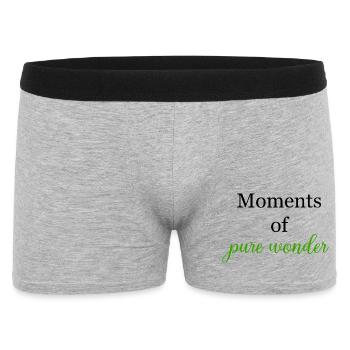 Moments of Pure Wonder Magical Awe Design	 - Men's Boxer Shorts - heather grey - Front