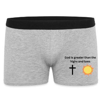 Proverbe religieux - Boxer Homme - gris chiné - Devant