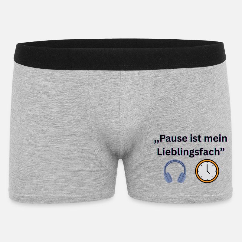 Lustiger Schuldspruch  - Männer Boxer Shorts - Grau meliert