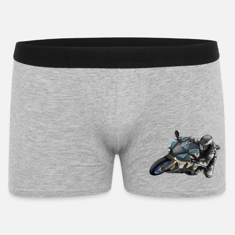 Adrenalin Motorrad Racing Design - Männer Boxer Shorts - Grau meliert