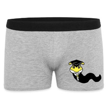 Raupe Schulabschluss Abitur bestanden College Wurm - Männer Boxer Shorts - Grau meliert - Vorne