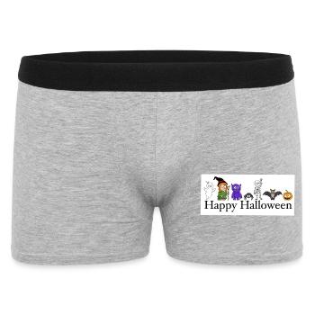 Humorvolle Halloween-Monster und Geister - Männer Boxer Shorts - Grau meliert - Vorne