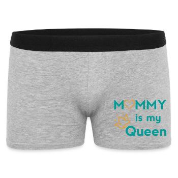 Design de maman reine avec couronne et cœur - Boxer Homme - gris chiné - Devant