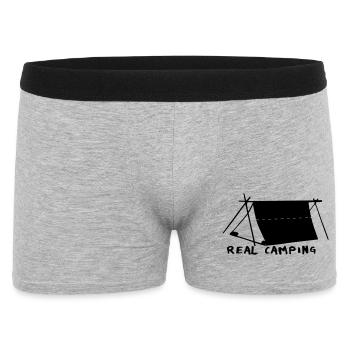 Camping Zelten Urlaub Yps Zelt Wohnmobil Natur - Männer Boxer Shorts - Grau meliert - Vorne