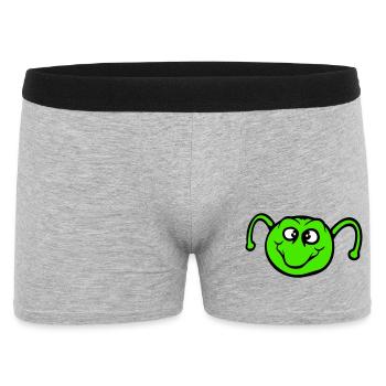 Chenille douce douce petits sourires amicale heureuse - Boxer Homme - gris chiné - Devant
