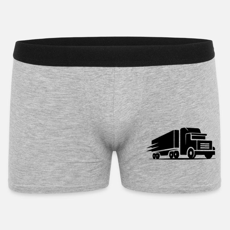 Lkw Logo - Männer Boxer Shorts - Grau meliert