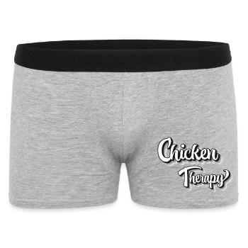 Conception motivationnelle de thérapie par le poulet - Boxer Homme - gris chiné - Devant