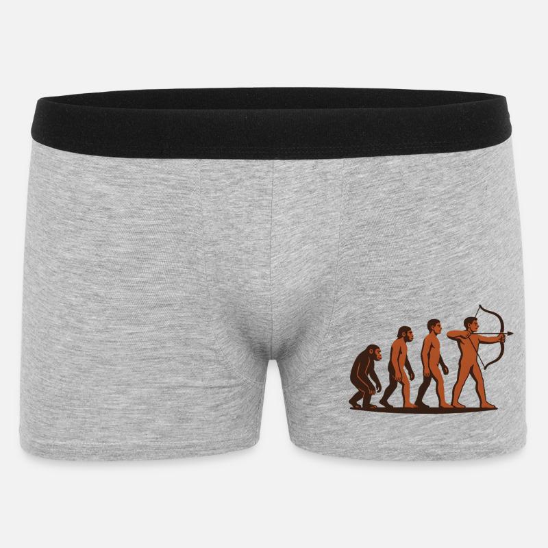 Evolution Bogenschießen Bogen Ziel Bogenschütze - Männer Boxer Shorts - Grau meliert