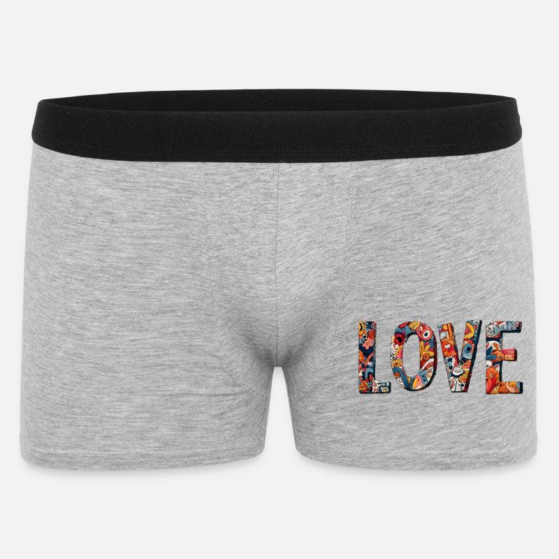 Conception créative de graffitis LOVE - Boxer Homme - gris chiné