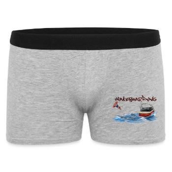 Wakeboarding Action Motif - Men's Boxer Shorts - heather grey - Front