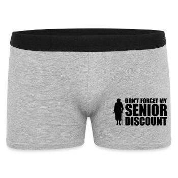 N’oubliez pas ma réduction senior Older S - Boxer Homme - gris chiné - Devant
