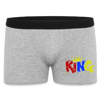 Roi coloré - Boxer Homme - gris chiné - Devant