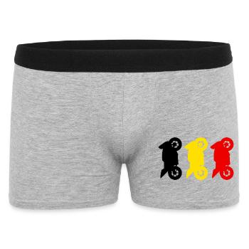 Moto Belgique Flag Motorsport Biker - Boxer Homme - gris chiné - Devant