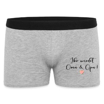 Grossesse ANNONCER BÉBÉ GRAND-MÈRE GRAND-PÈRE - Boxer Homme - gris chiné - Devant