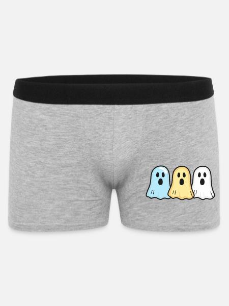 Ghosts Halloween Équipe drôle - Boxer Homme - gris chiné